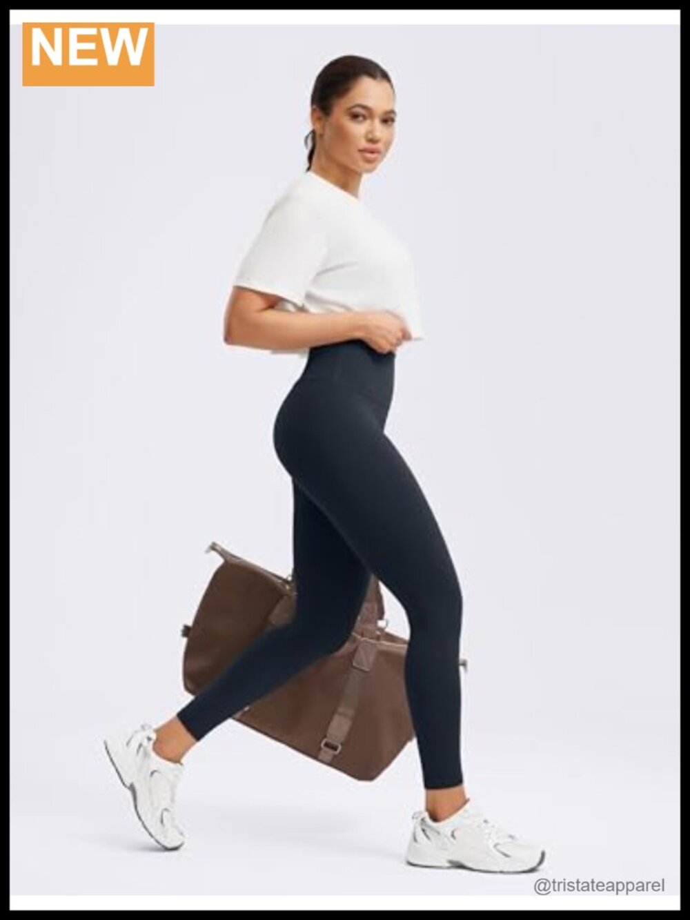 No Front Seam High Waisted Yoga Leggings 25" 28" Buttery Soft Stretchy Athletic - Picture 5 of 5